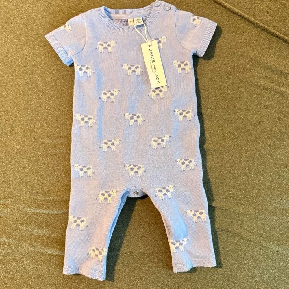 Janie-and-jack Men's Purple and Blue Playsuit-romper